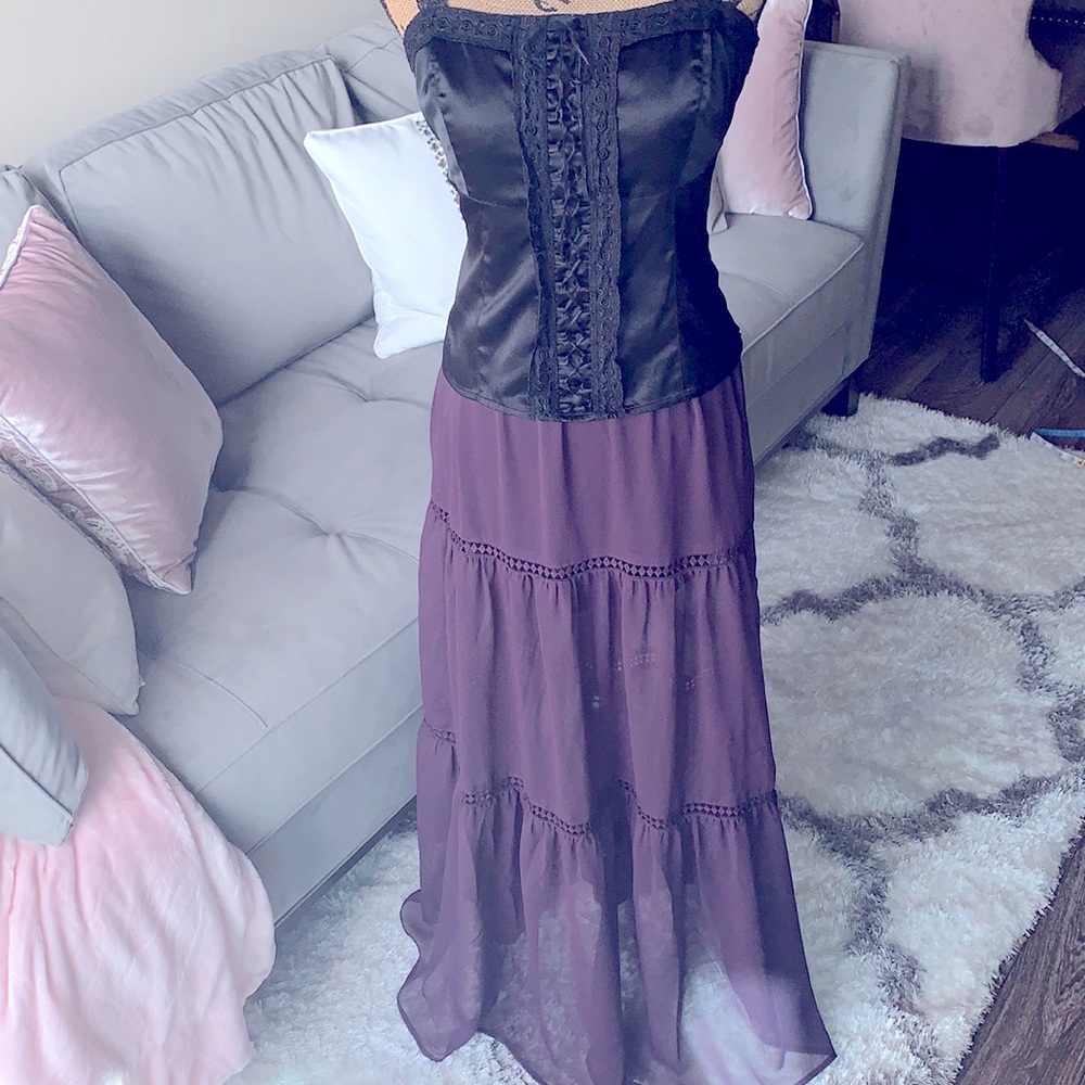 Express sheer boho purple skirt!